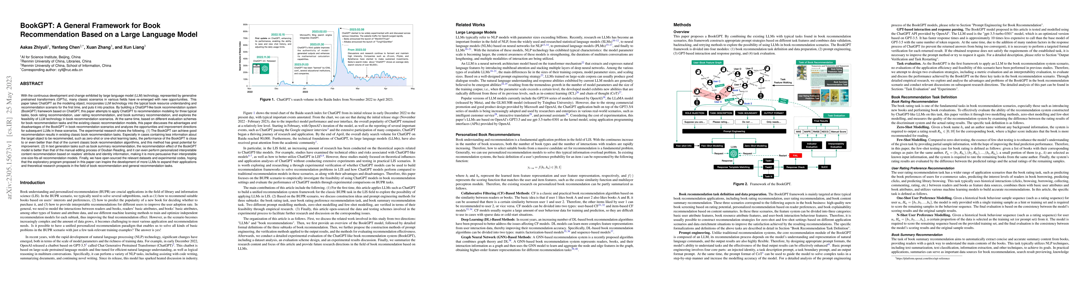 Thumbnail for BookGPT: A General Framework for Book Recommendation Empowered by Large
  Language Model