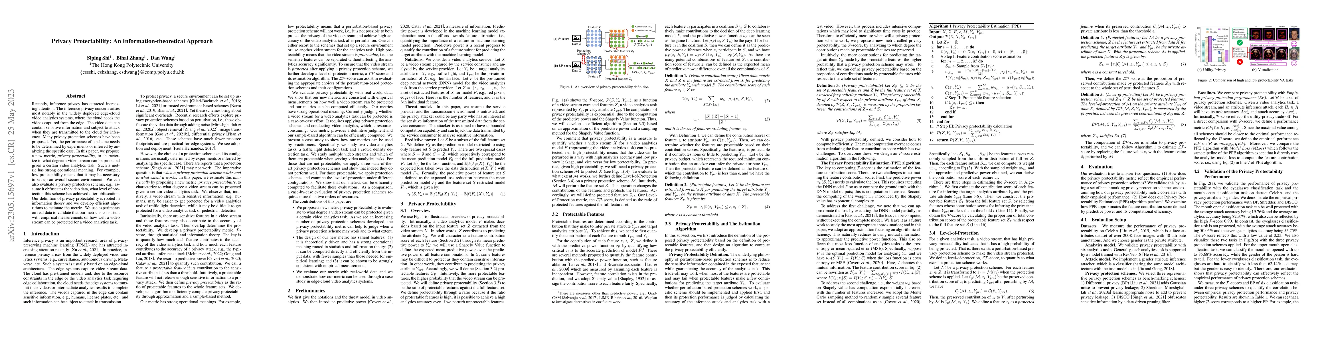 Thumbnail for Privacy Protectability: An Information-theoretical Approach