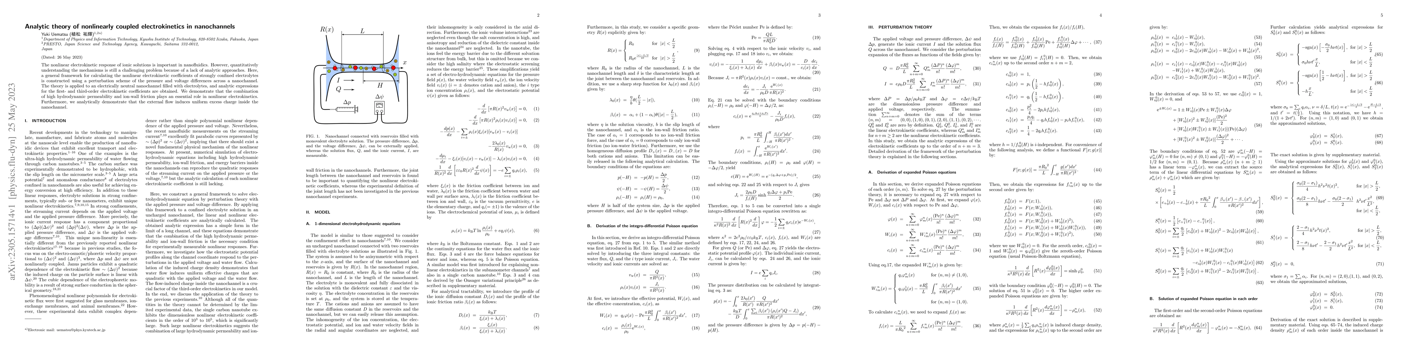 Thumbnail for Analytic theory of nonlinearly coupled electrokinetics in nanochannels