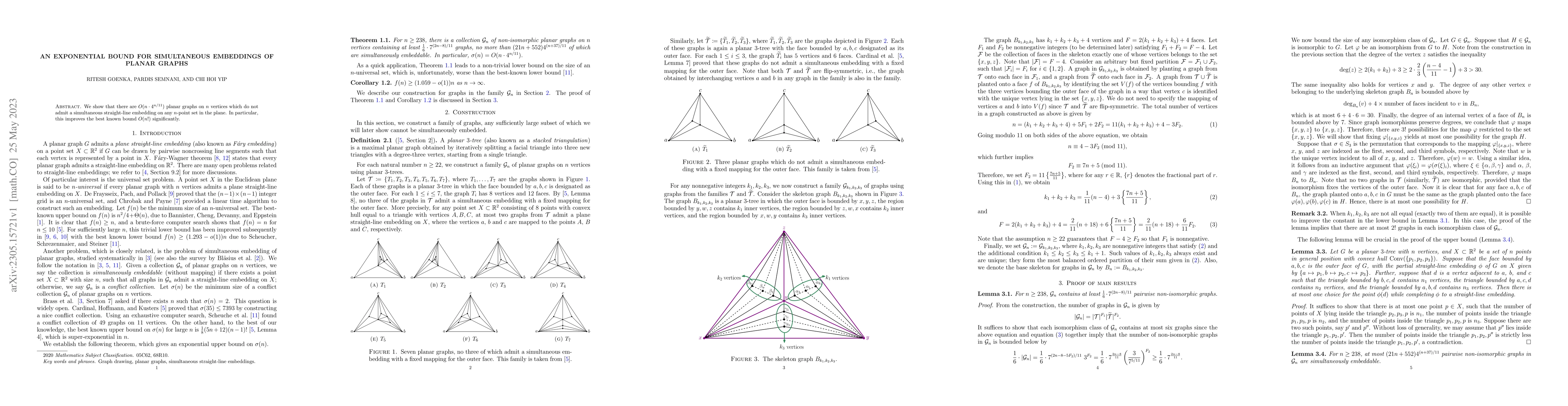 Thumbnail for An exponential bound for simultaneous embeddings of planar graphs