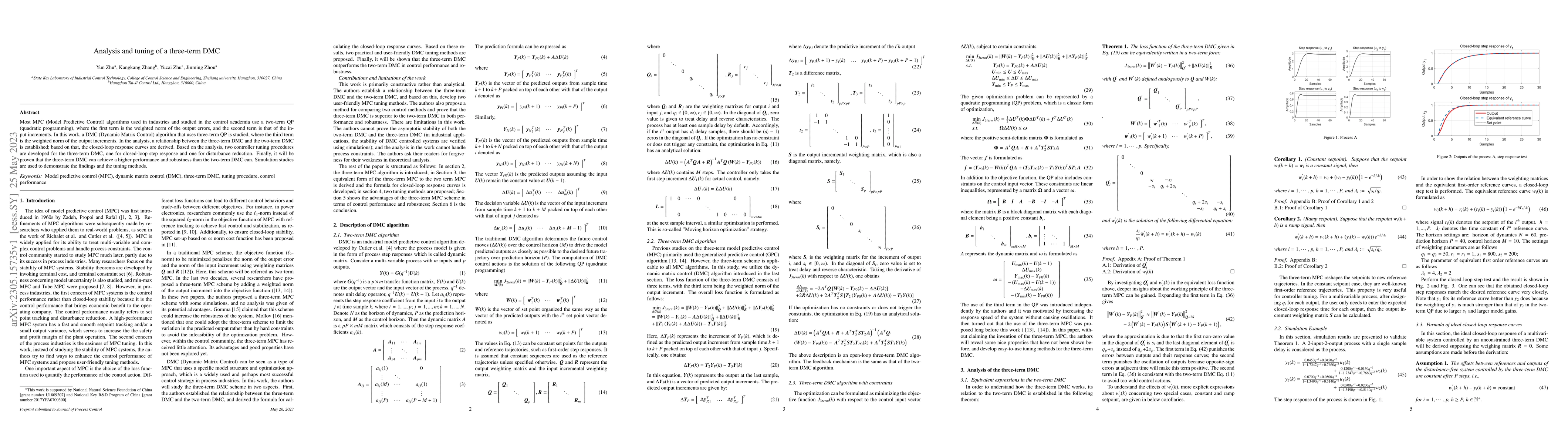 Thumbnail for Analysis and tuning of a three-term DMC