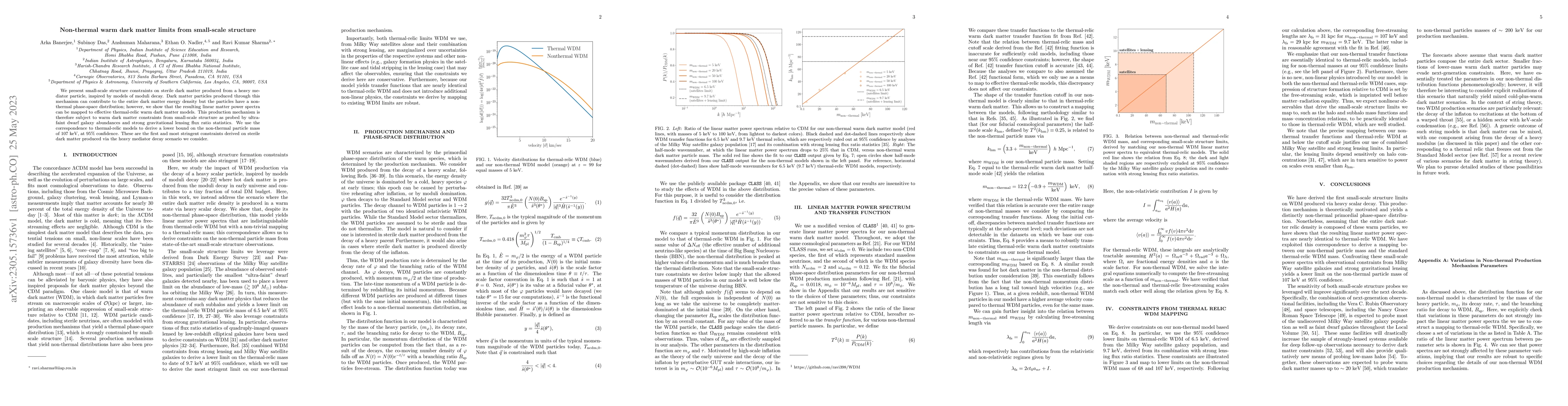 Thumbnail for Non-thermal warm dark matter limits from small-scale structure