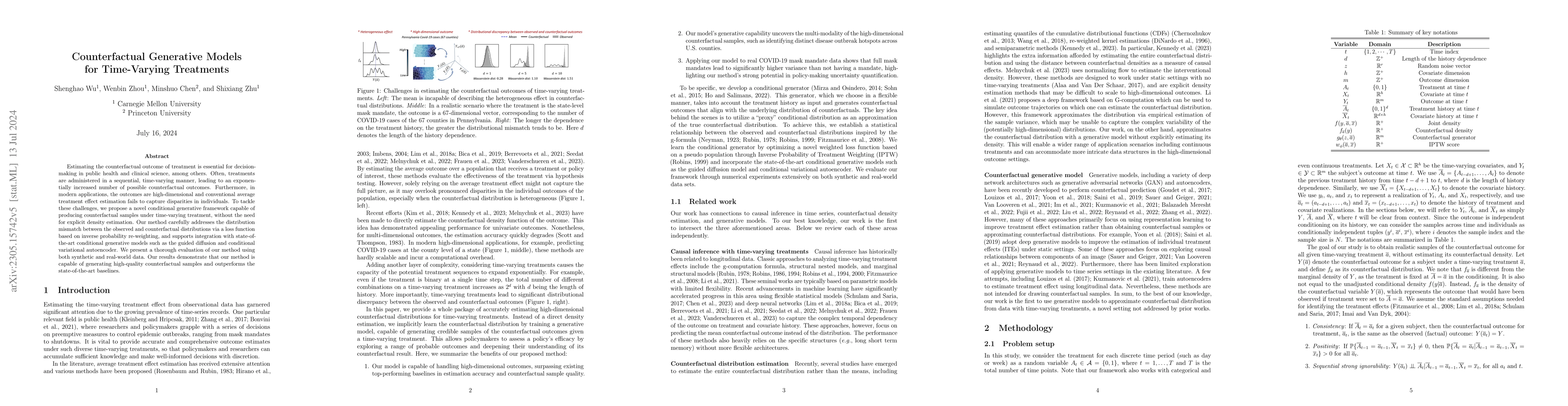 Thumbnail for Counterfactual Generative Models for Time-Varying Treatments