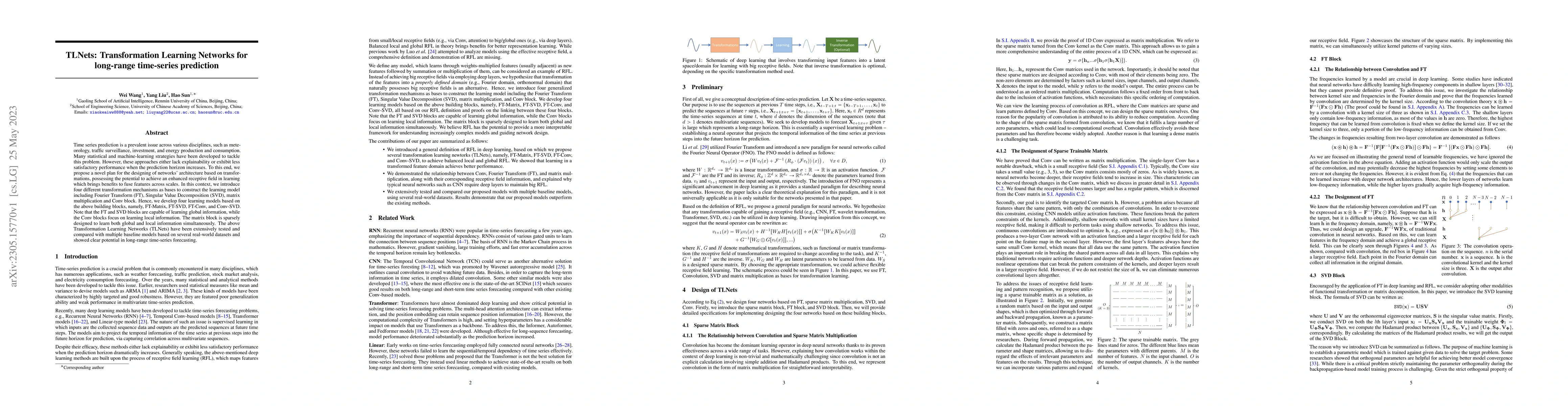 Thumbnail for TLNets: Transformation Learning Networks for long-range time-series
  prediction