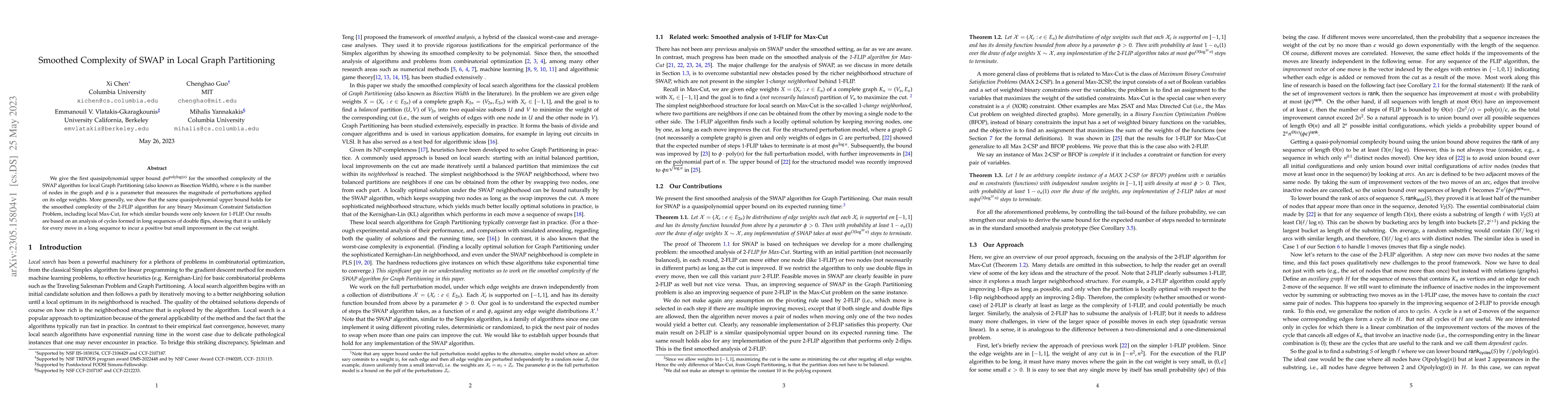 Thumbnail for Smoothed Complexity of SWAP in Local Graph Partitioning
