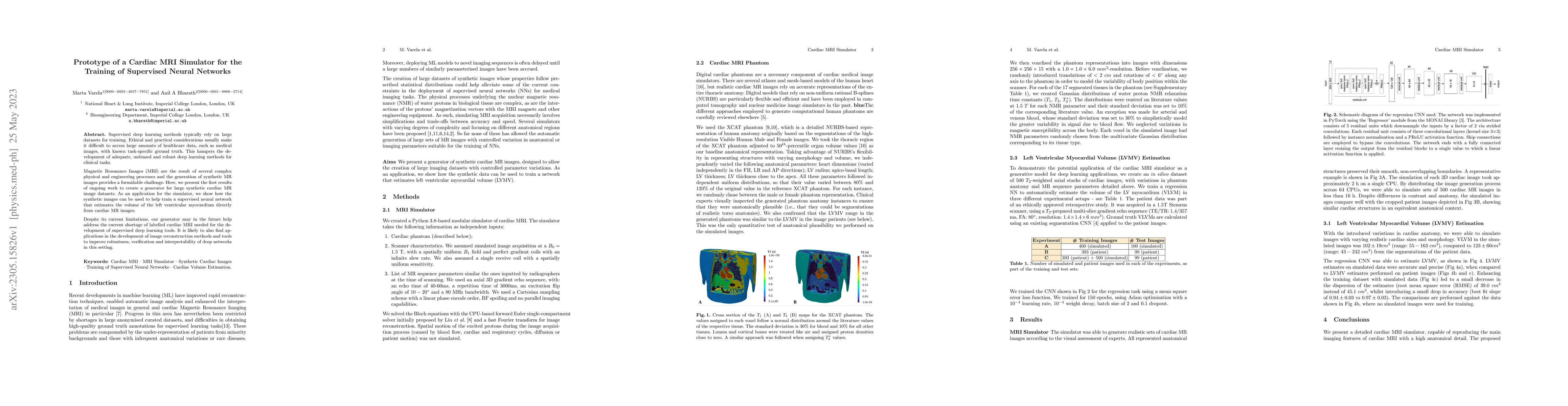 Thumbnail for Prototype of a Cardiac MRI Simulator for the Training of Supervised
  Neural Networks