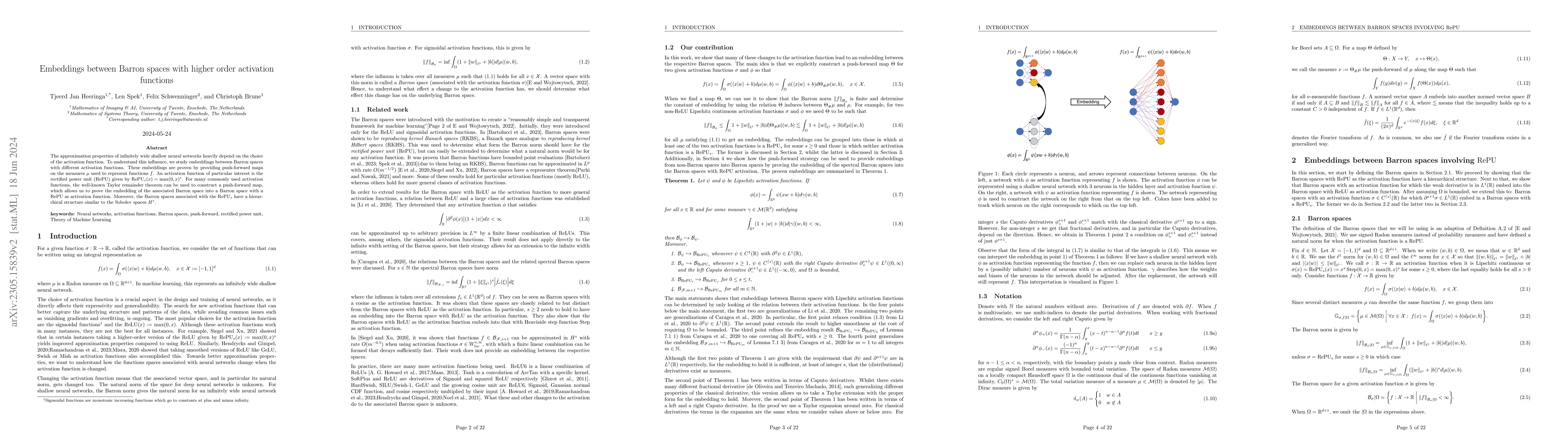 Thumbnail for Embeddings between Barron spaces with higher order activation functions