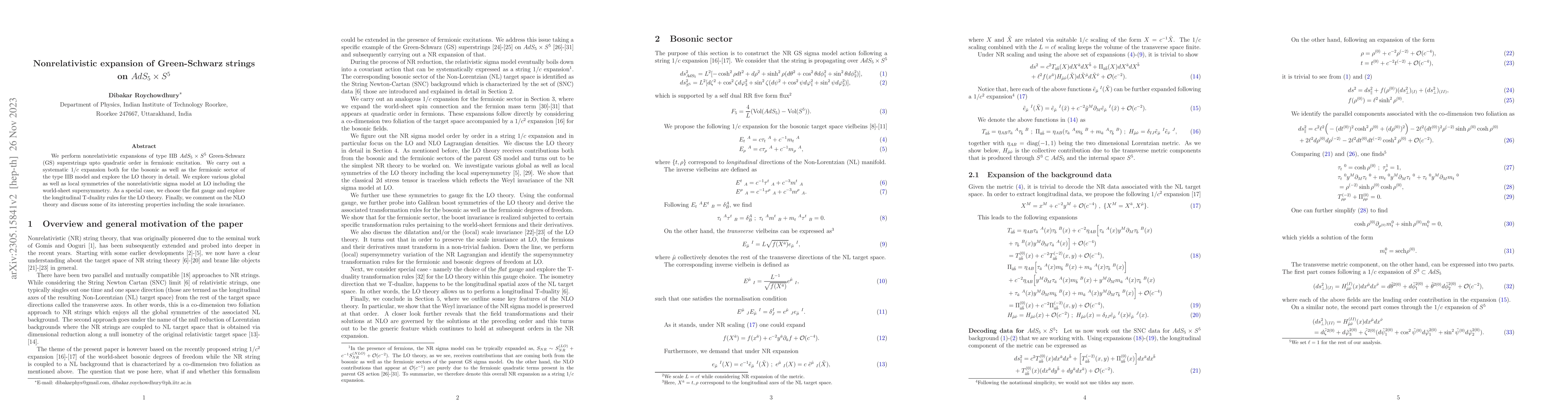 Thumbnail for Nonrelativistic expansion of Green-Schwarz strings on $ AdS_5 \times S^5
  $