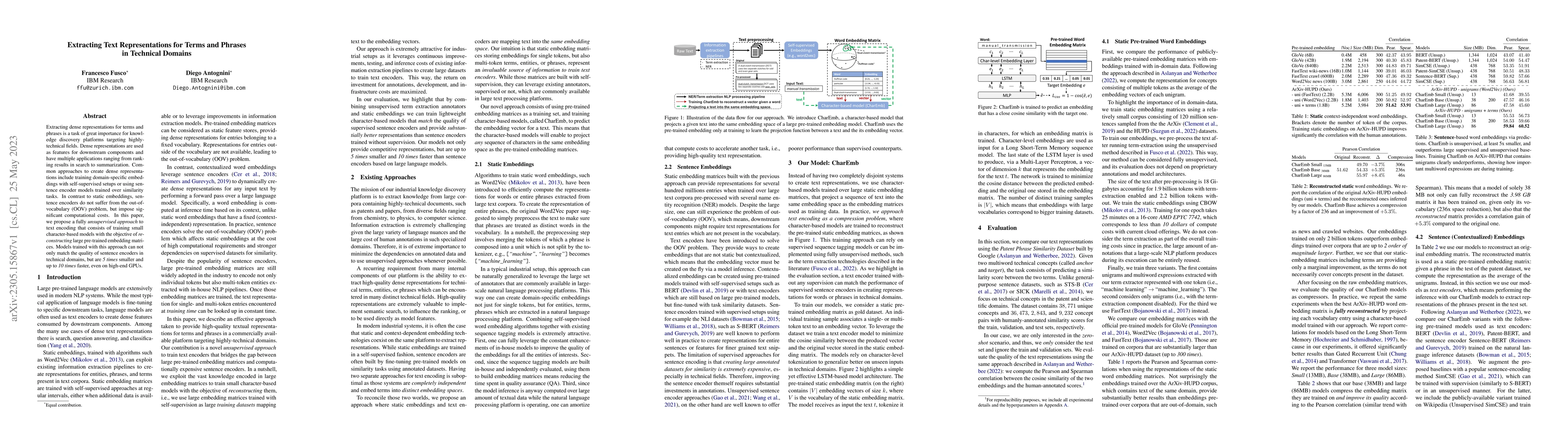 Thumbnail for Extracting Text Representations for Terms and Phrases in Technical
  Domains
