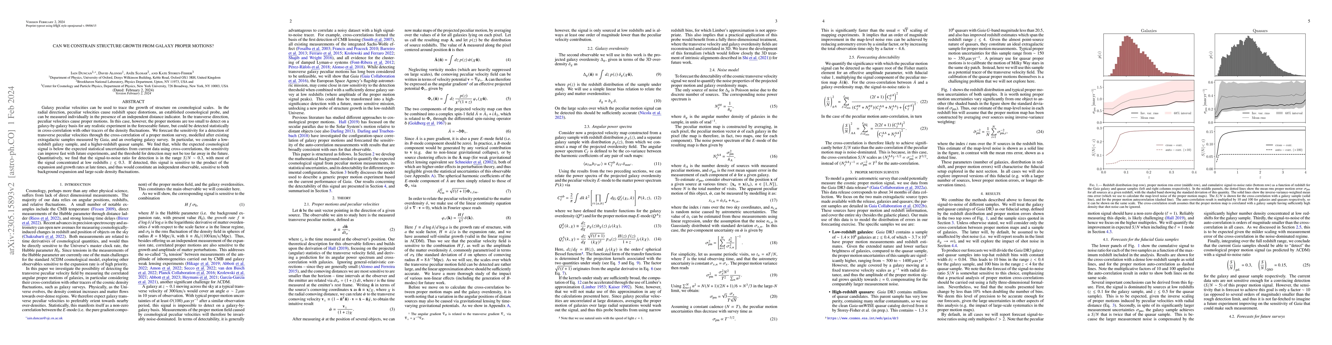 Thumbnail for Can we constrain structure growth from galaxy proper motions?