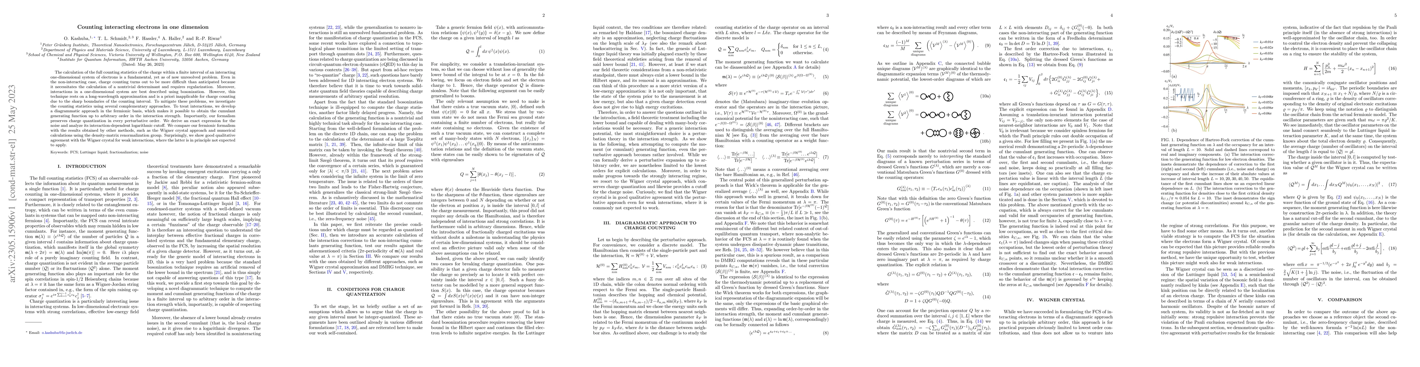 Thumbnail for Counting interacting electrons in one dimension