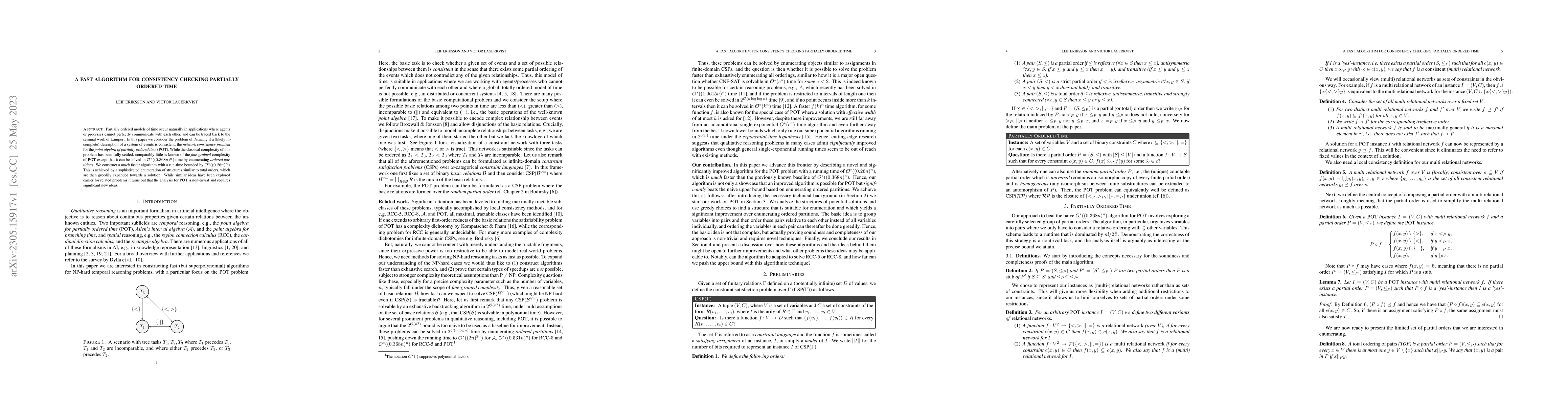 Thumbnail for A Fast Algorithm for Consistency Checking Partially Ordered Time
