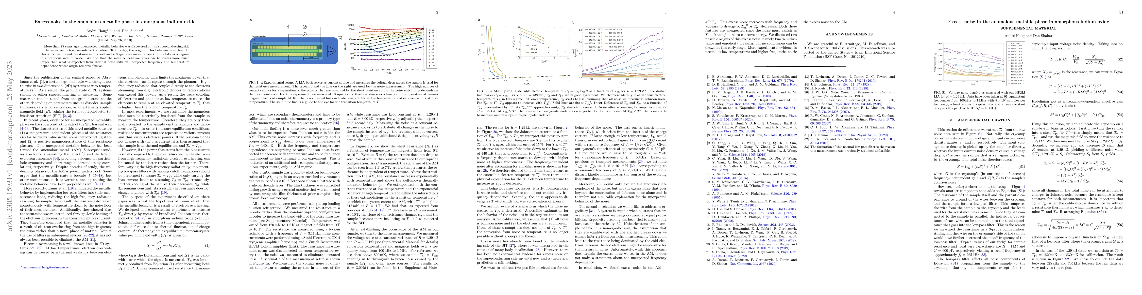 Thumbnail for Excess noise in the anomalous metallic phase in amorphous indium oxide