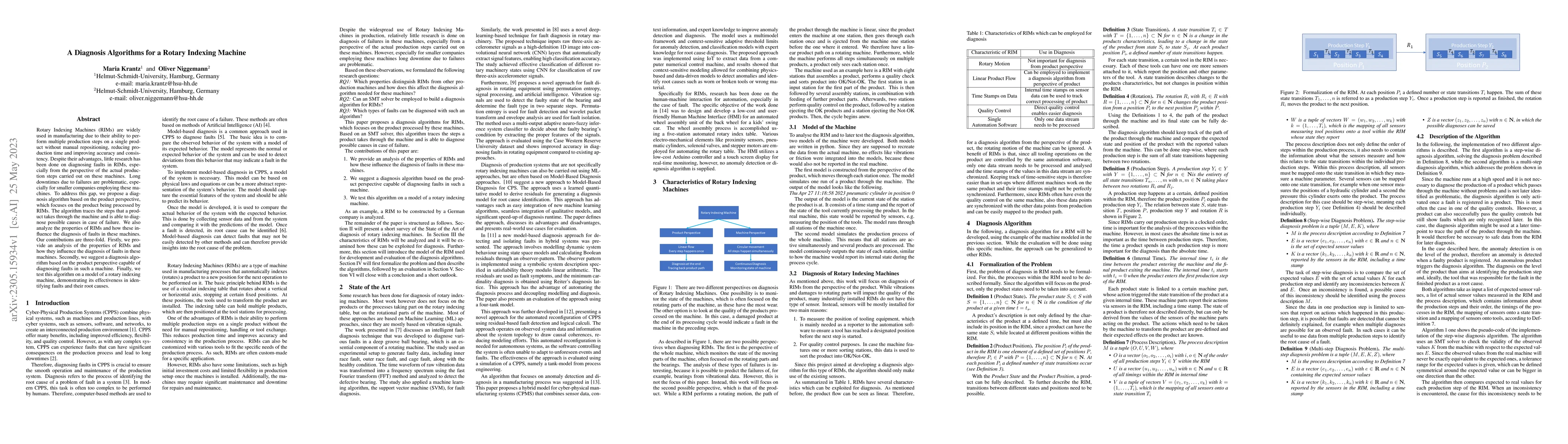 Thumbnail for A Diagnosis Algorithms for a Rotary Indexing Machine