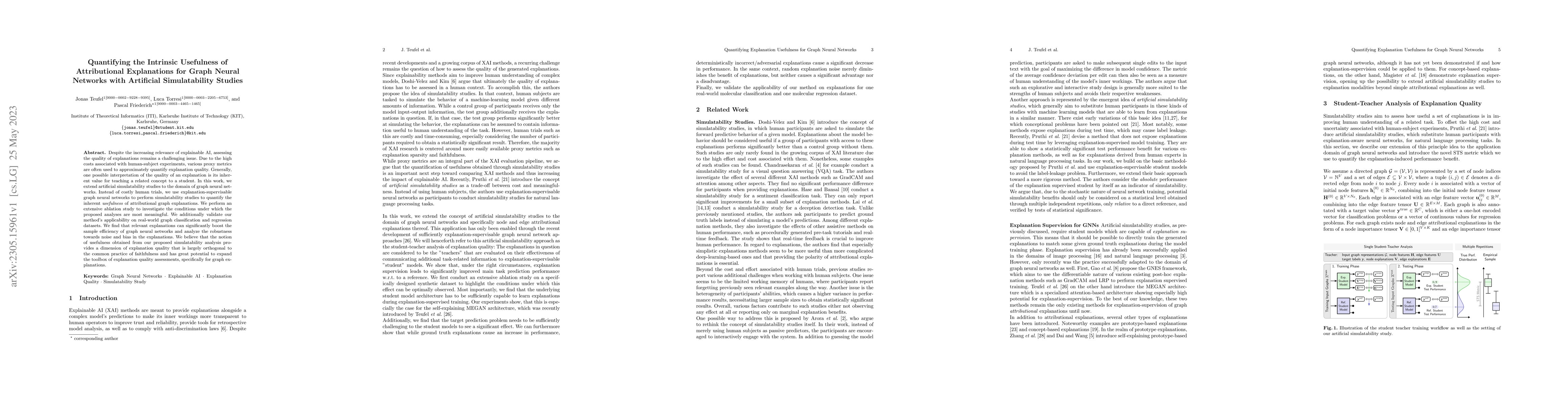 Thumbnail for Quantifying the Intrinsic Usefulness of Attributional Explanations for
  Graph Neural Networks with Artificial Simulatability Studies