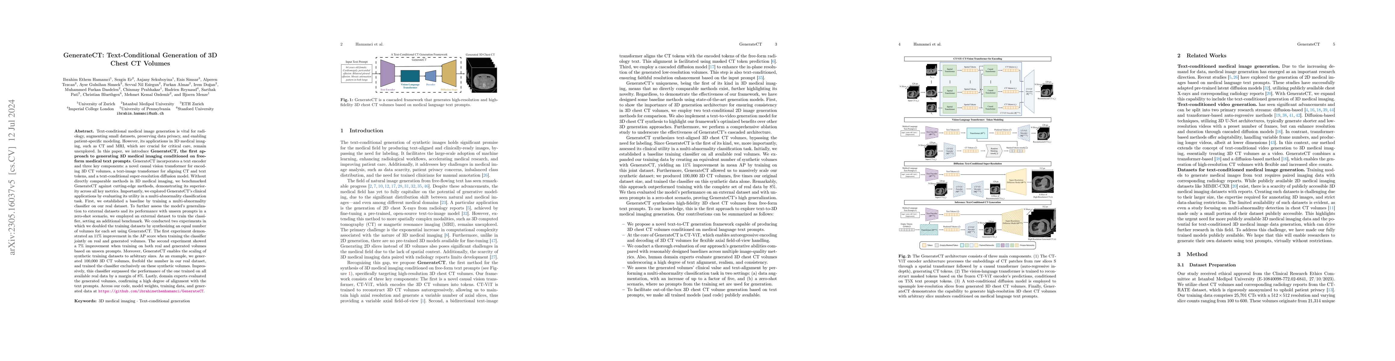 Thumbnail for GenerateCT: Text-Conditional Generation of 3D Chest CT Volumes