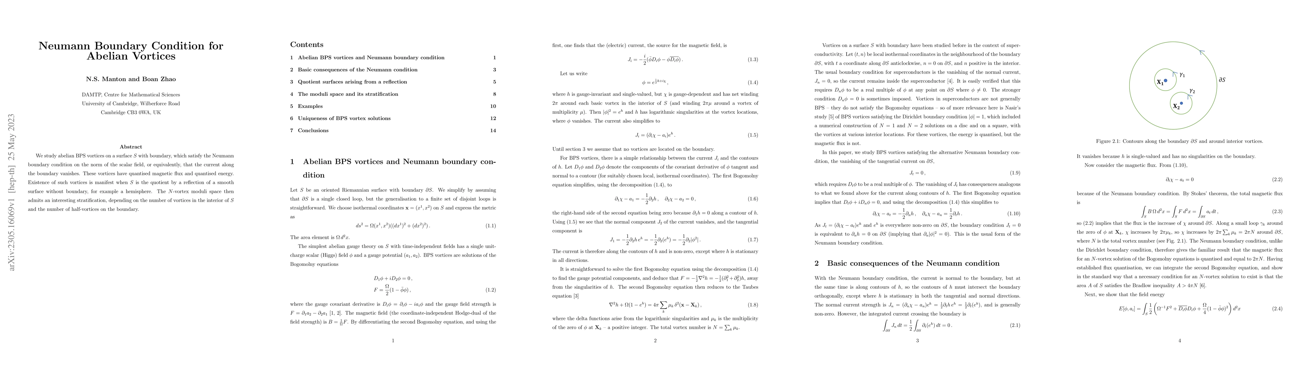 Thumbnail for Neumann Boundary Condition for Abelian Vortices