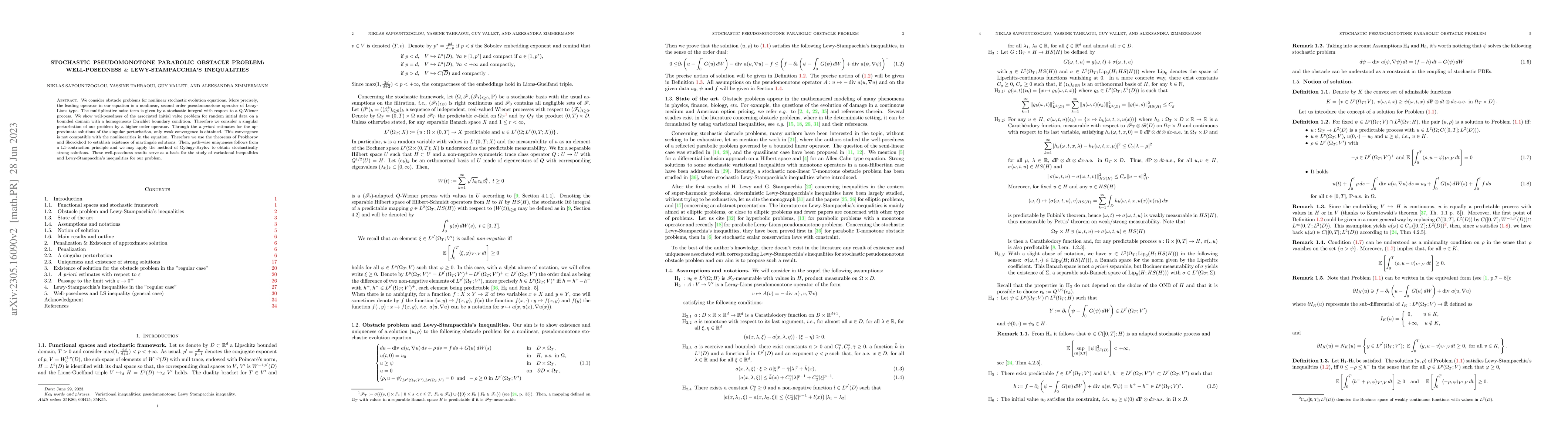Thumbnail for Stochastic pseudomonotone parabolic obstacle problem: well-posedness
  $\&$ Lewy-Stampacchia's inequalities