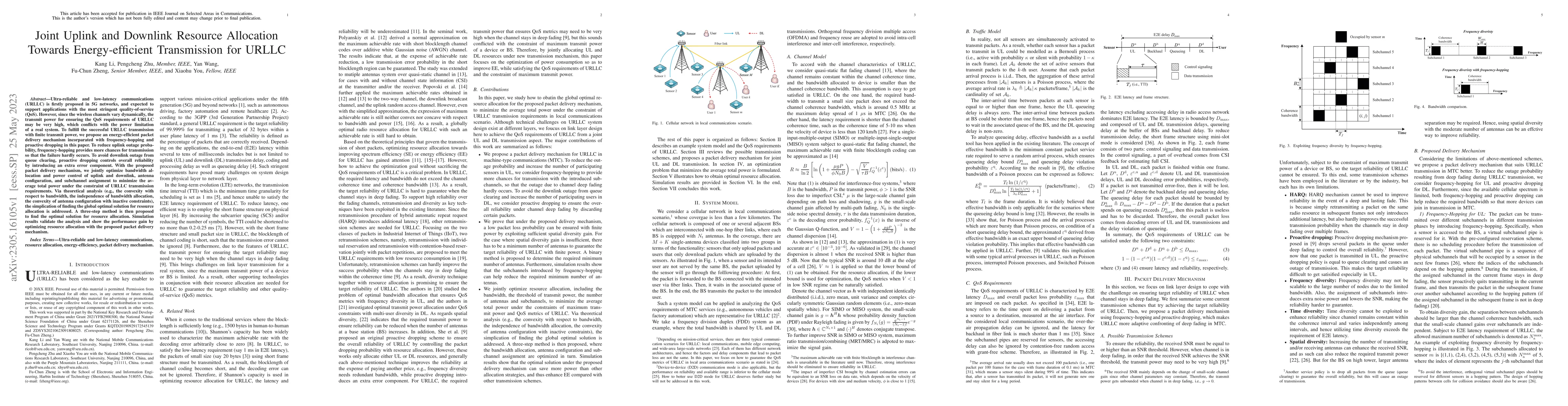 Thumbnail for Joint Uplink and Downlink Resource Allocation Towards Energy-efficient
  Transmission for URLLC