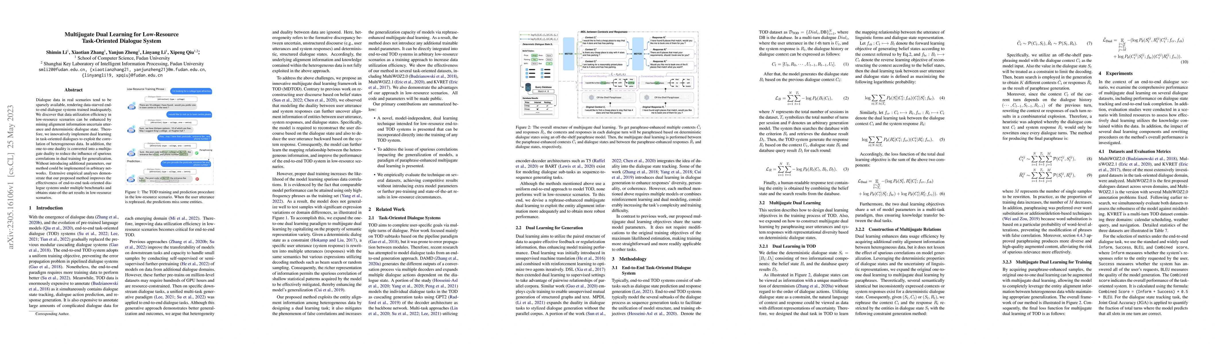 Thumbnail for Multijugate Dual Learning for Low-Resource Task-Oriented Dialogue System