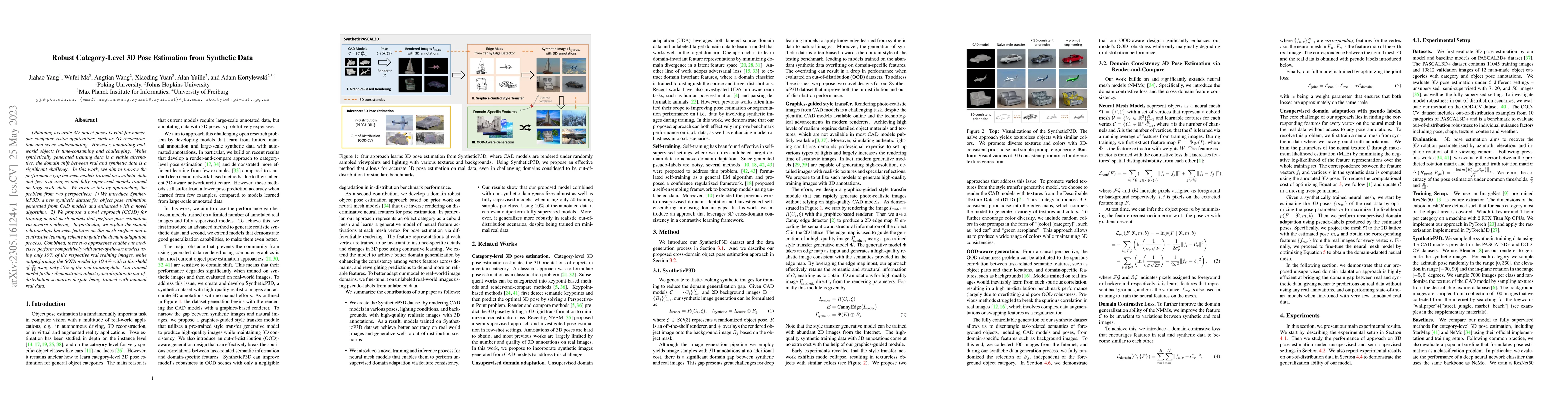 Thumbnail for Robust Category-Level 3D Pose Estimation from Synthetic Data