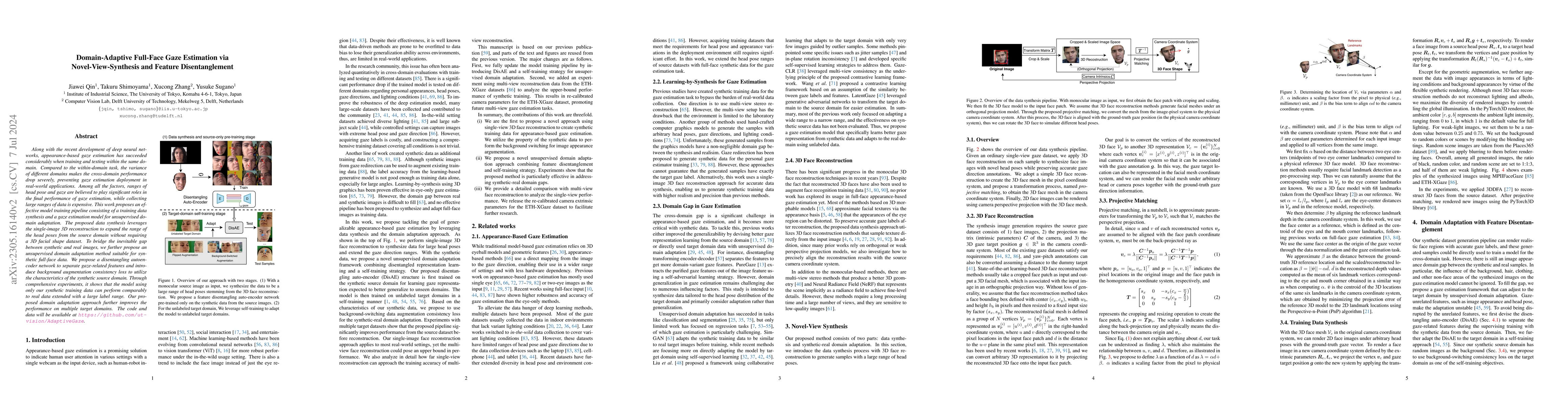 Thumbnail for Domain-Adaptive Full-Face Gaze Estimation via Novel-View-Synthesis and
  Feature Disentanglement