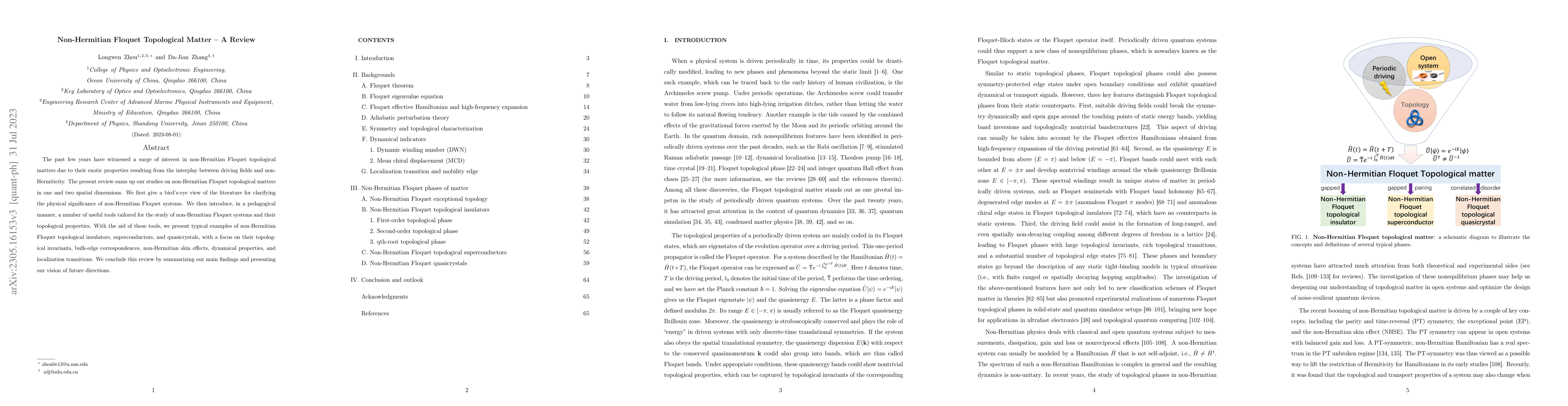 Thumbnail for Non-Hermitian Floquet Topological Matter -- A Review