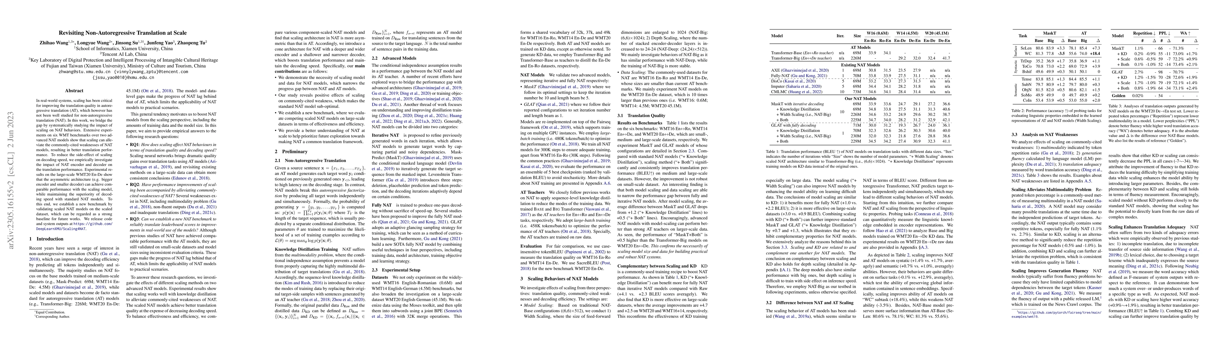Thumbnail for Revisiting Non-Autoregressive Translation at Scale