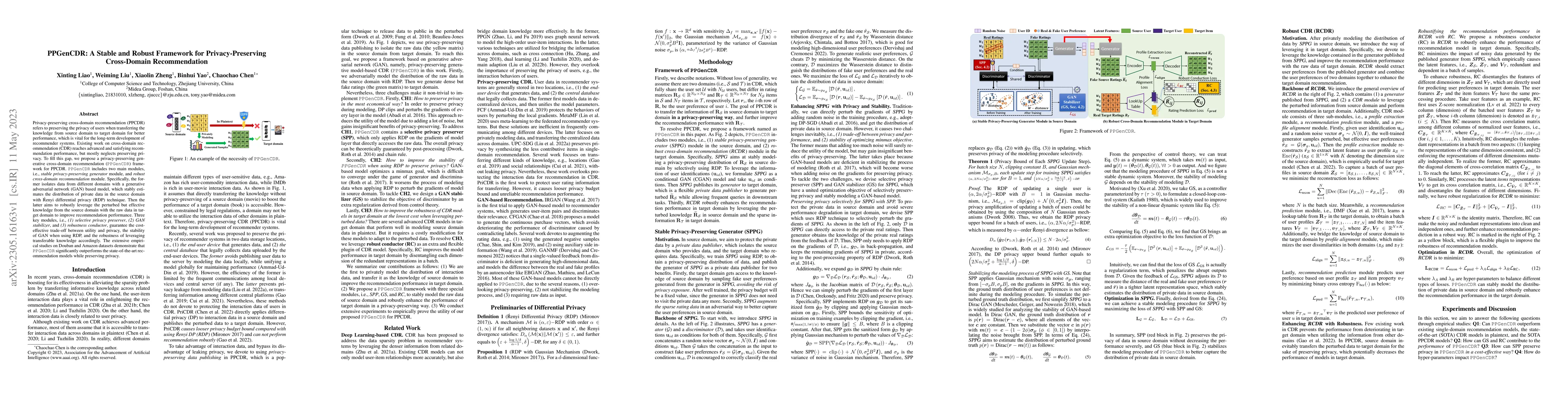 Thumbnail for PPGenCDR: A Stable and Robust Framework for Privacy-Preserving
  Cross-Domain Recommendation