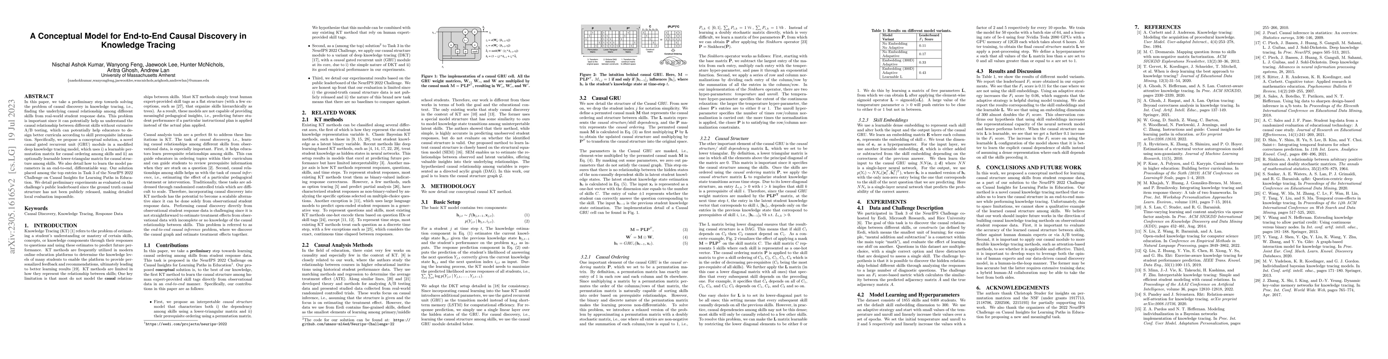 Thumbnail for A Conceptual Model for End-to-End Causal Discovery in Knowledge Tracing
