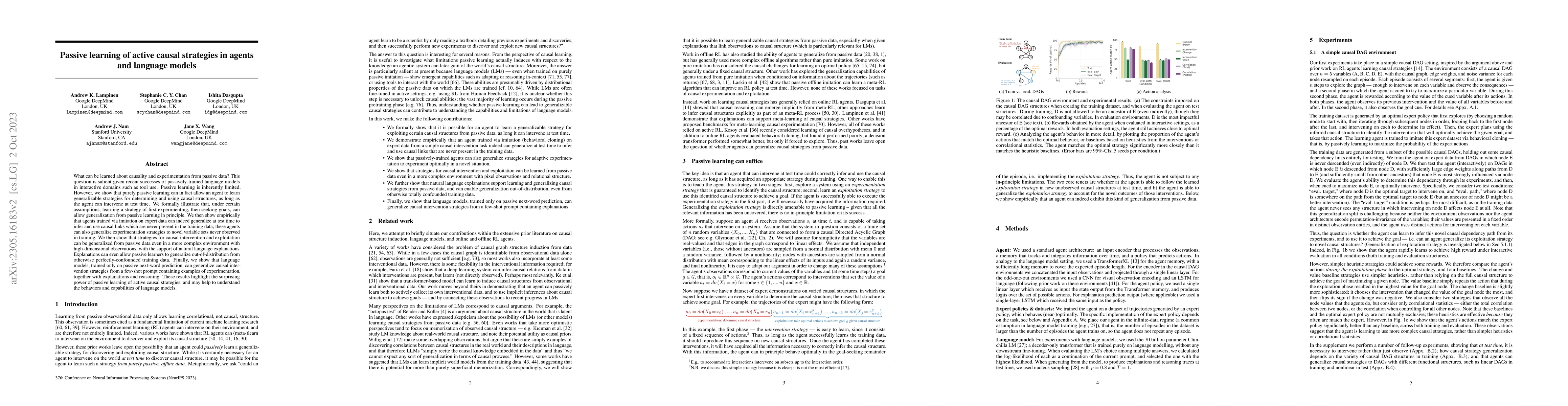 Thumbnail for Passive learning of active causal strategies in agents and language
  models