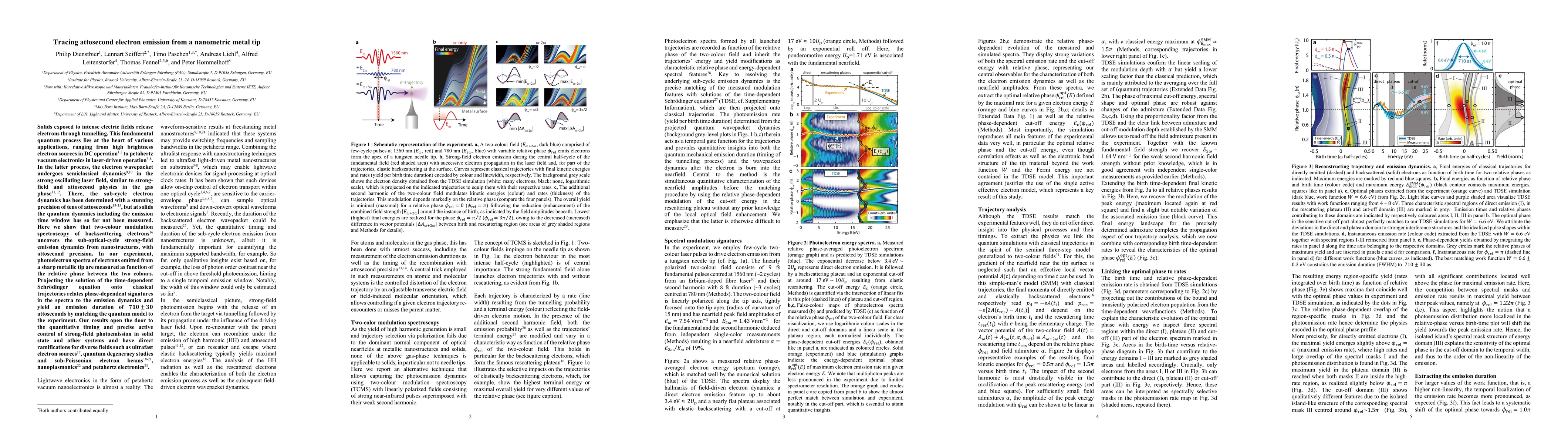 Thumbnail for Tracing attosecond electron emission from a nanometric metal tip
