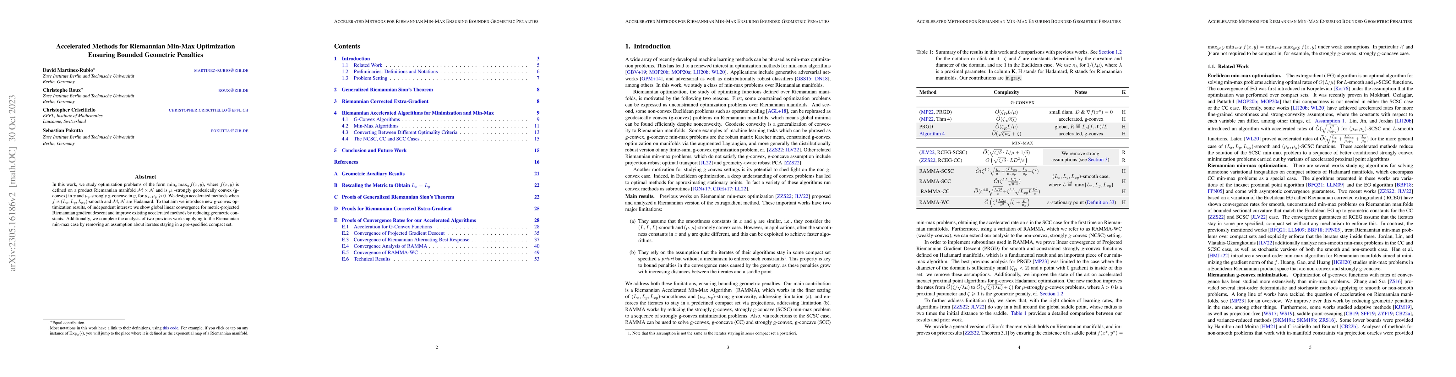 Thumbnail for Accelerated Methods for Riemannian Min-Max Optimization Ensuring Bounded
  Geometric Penalties
