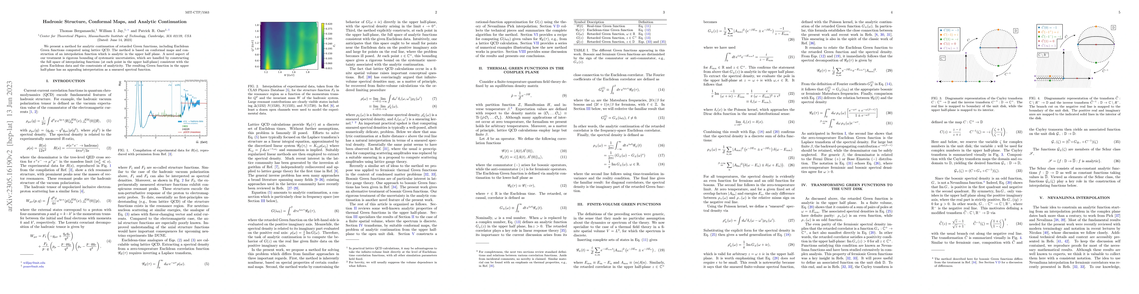 Thumbnail for Hadronic Structure, Conformal Maps, and Analytic Continuation