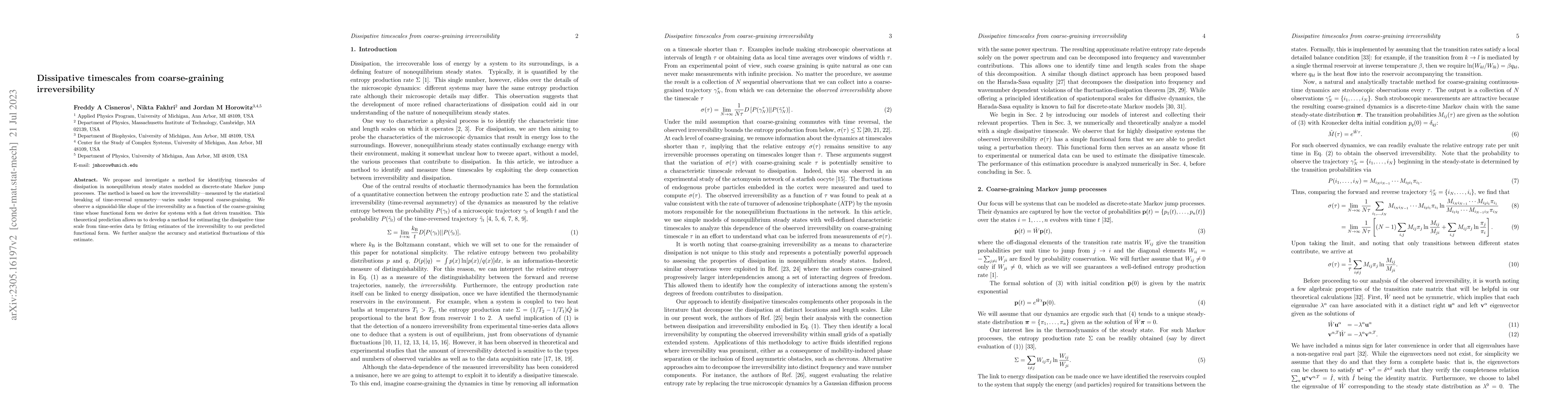 Thumbnail for Dissipative timescales from coarse-graining irreversibility