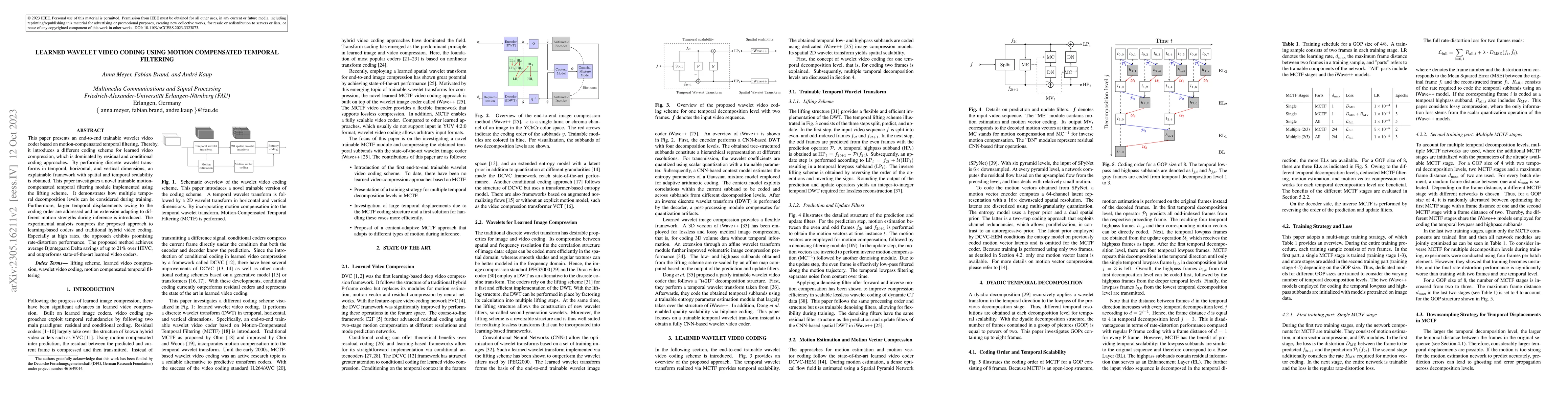 Thumbnail for Learned Wavelet Video Coding using Motion Compensated Temporal Filtering