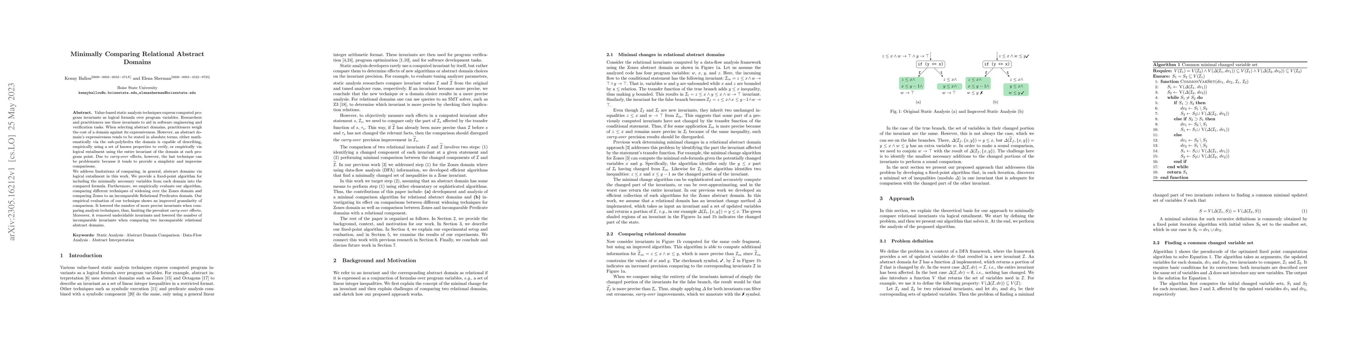 Thumbnail for Minimally Comparing Relational Abstract Domains