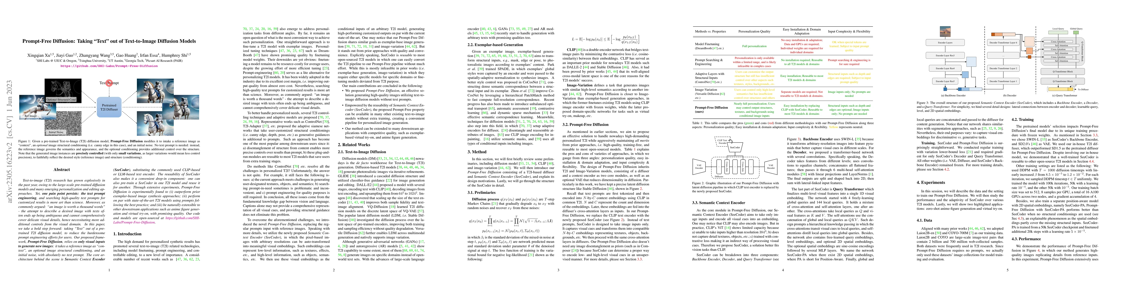 Thumbnail for Prompt-Free Diffusion: Taking "Text" out of Text-to-Image Diffusion
  Models