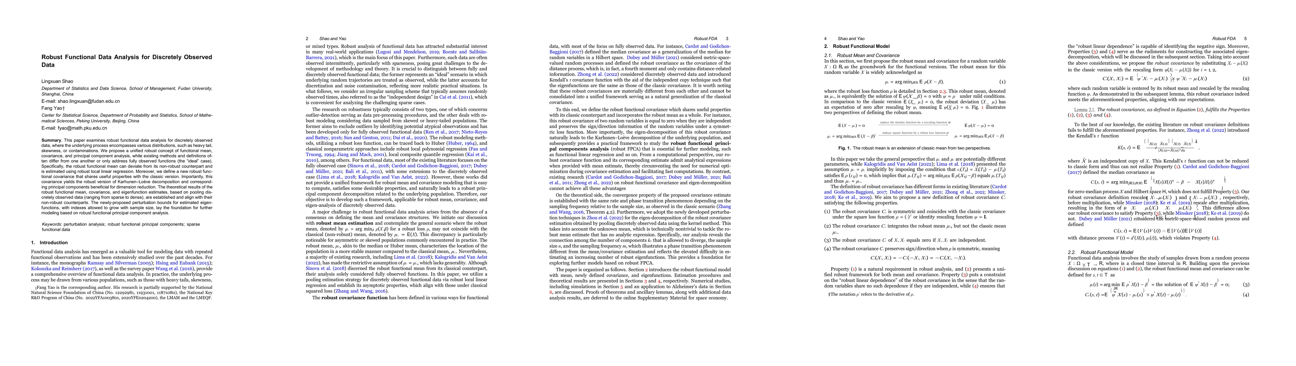 Thumbnail for Robust Functional Data Analysis for Discretely Observed Data