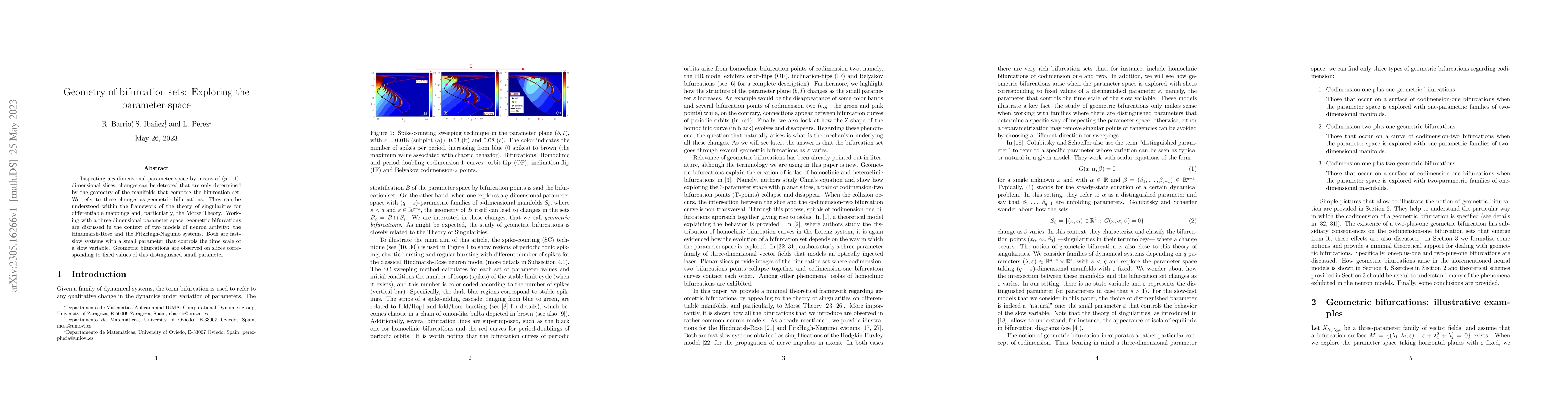 Thumbnail for Geometry of bifurcation sets: Exploring the parameter space