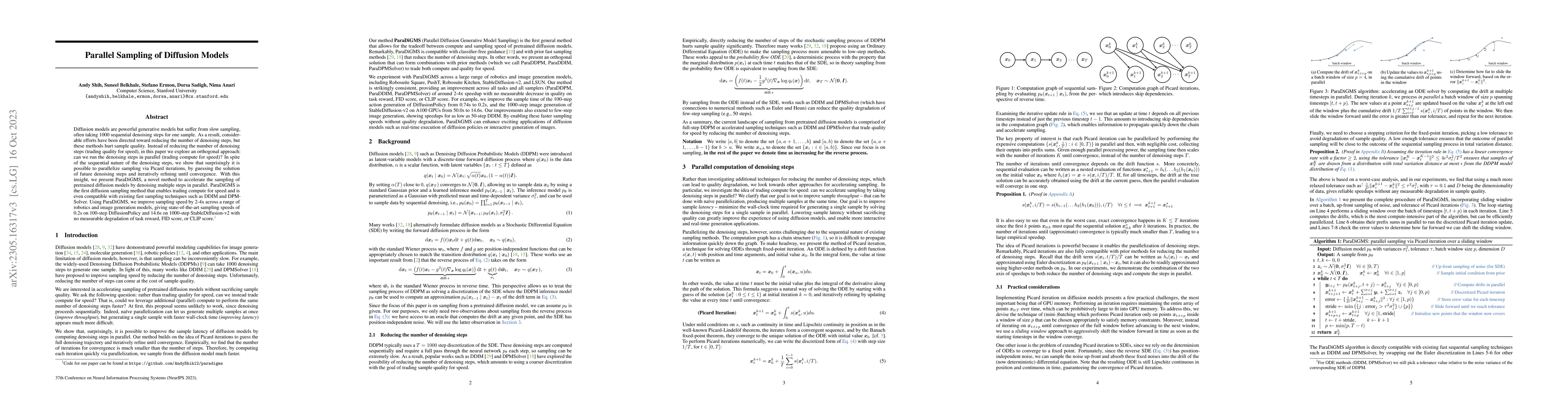 Thumbnail for Parallel Sampling of Diffusion Models