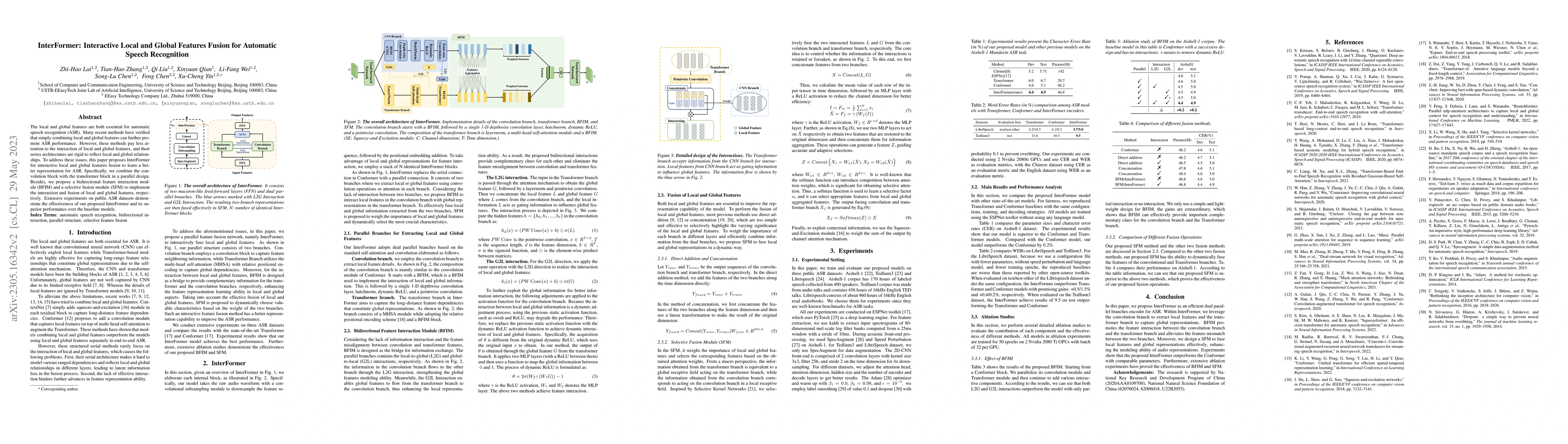 Thumbnail for InterFormer: Interactive Local and Global Features Fusion for Automatic
  Speech Recognition