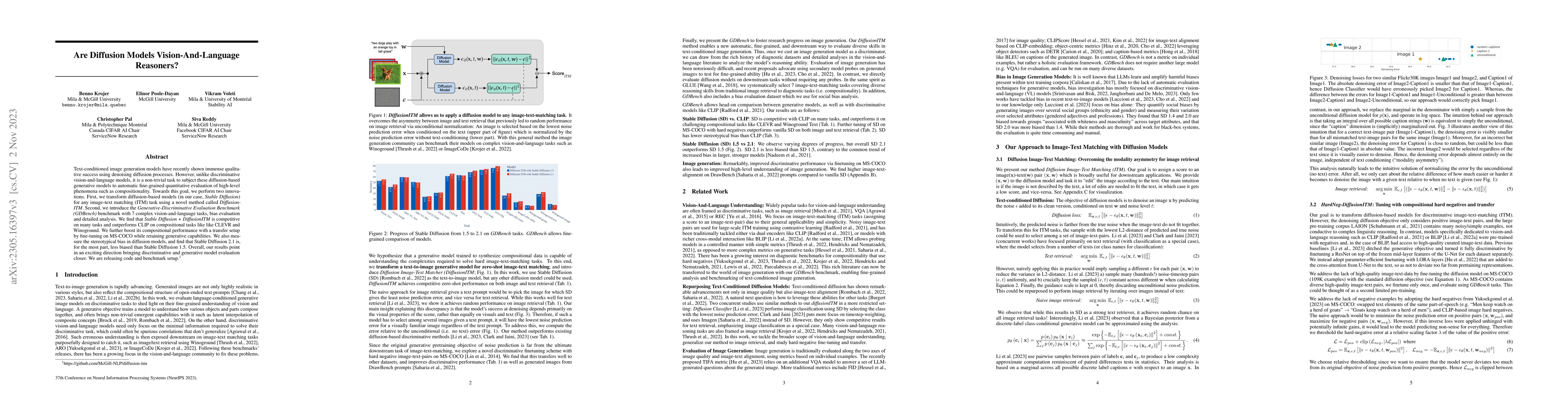 Thumbnail for Are Diffusion Models Vision-And-Language Reasoners?