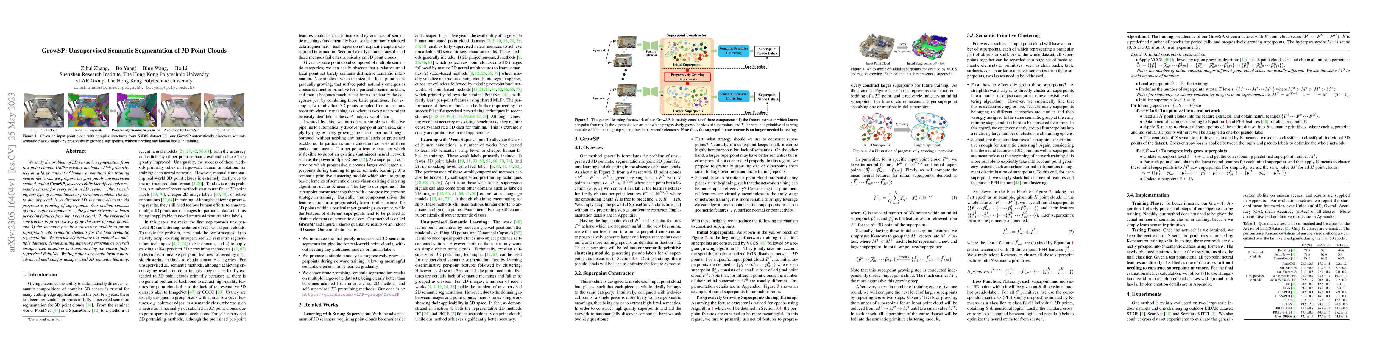 Thumbnail for GrowSP: Unsupervised Semantic Segmentation of 3D Point Clouds