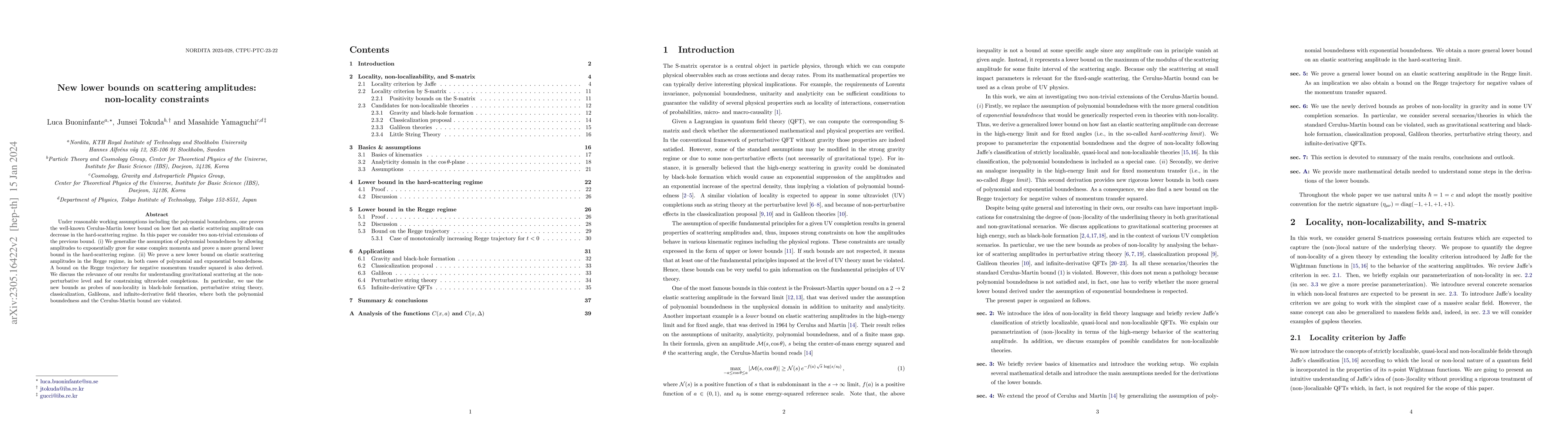 Thumbnail for New lower bounds on scattering amplitudes: non-locality constraints