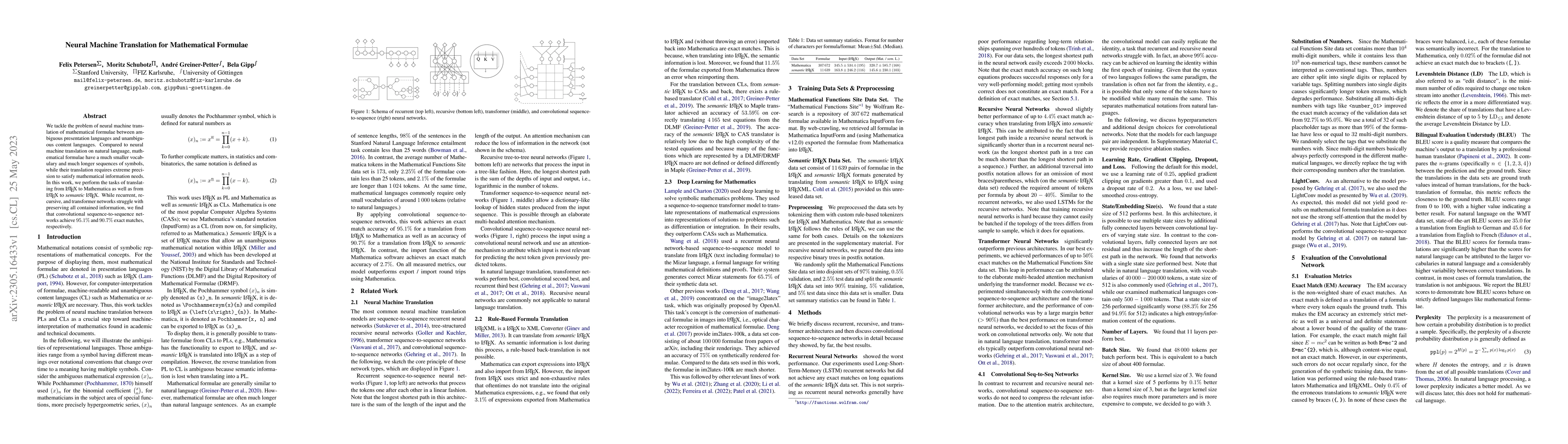 Thumbnail for Neural Machine Translation for Mathematical Formulae