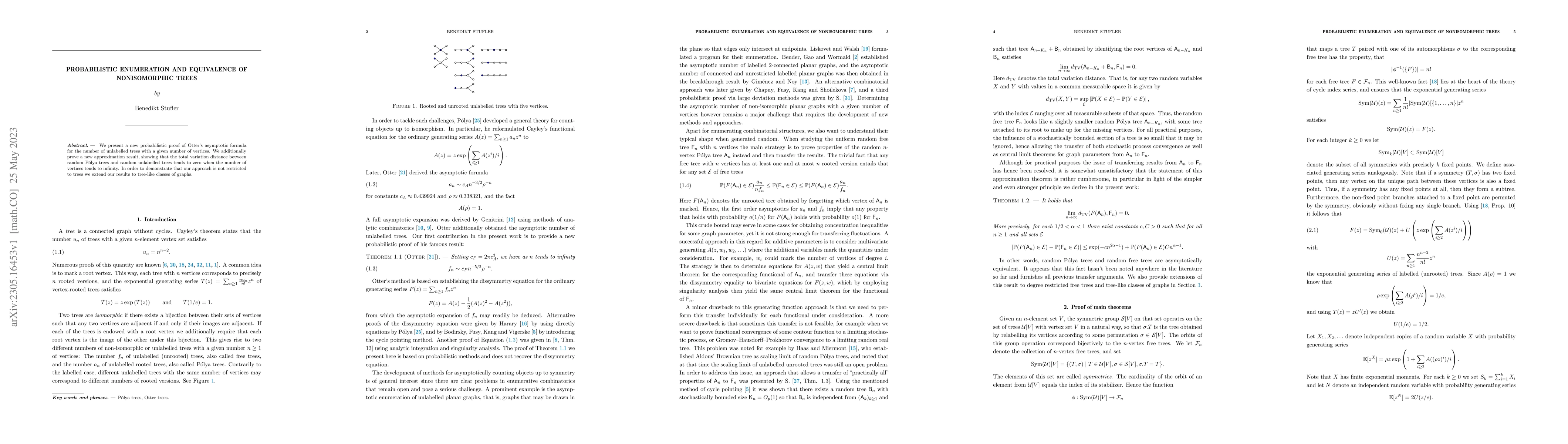 Thumbnail for Probabilistic enumeration and equivalence of nonisomorphic trees