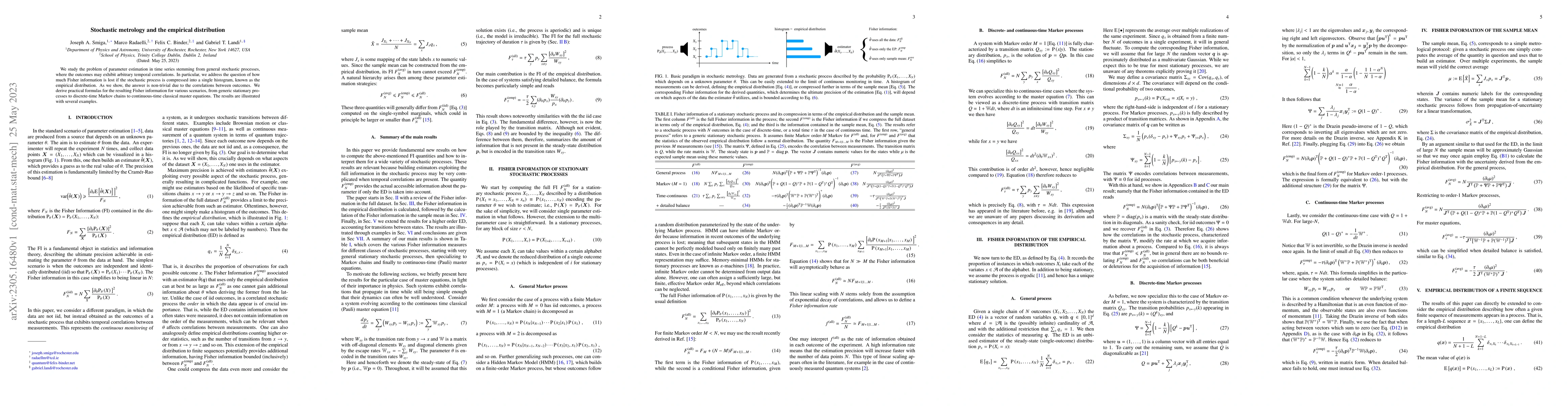 Thumbnail for Stochastic metrology and the empirical distribution