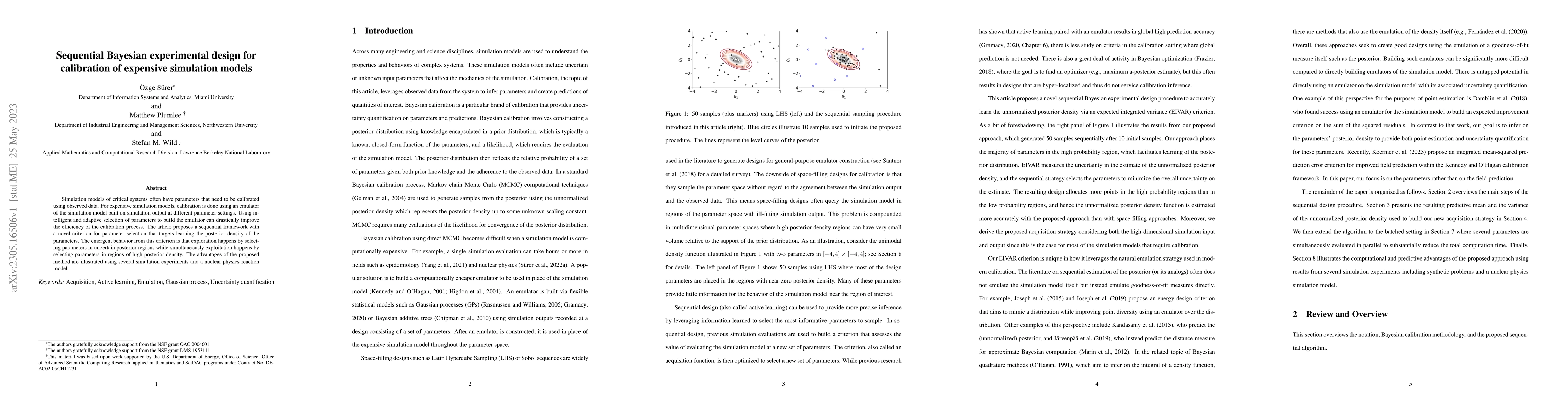 Thumbnail for Sequential Bayesian experimental design for calibration of expensive
  simulation models