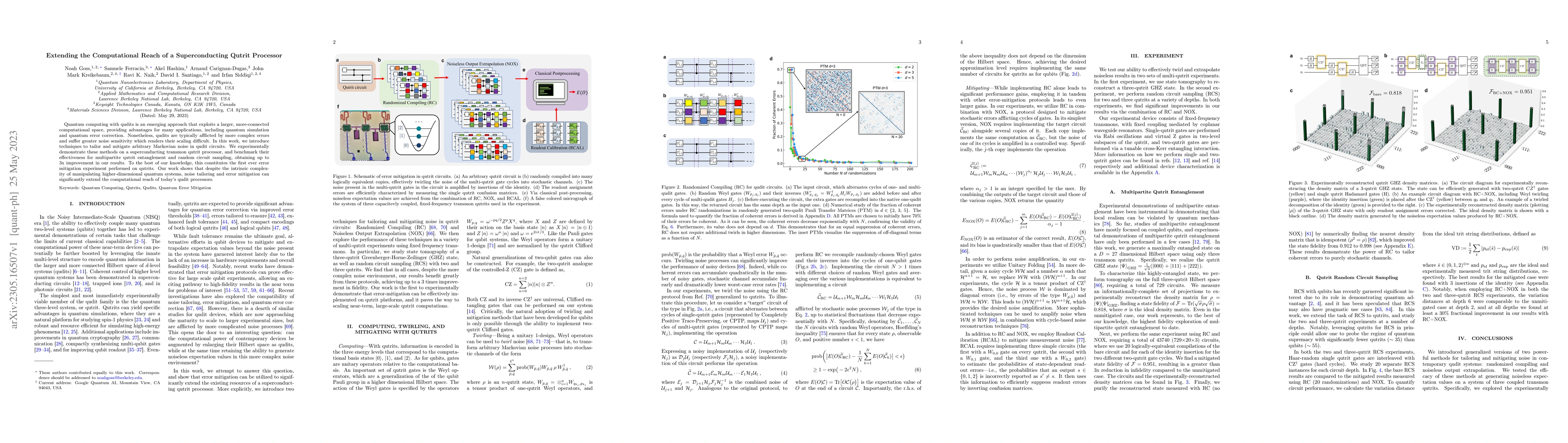 Thumbnail for Extending the Computational Reach of a Superconducting Qutrit Processor
